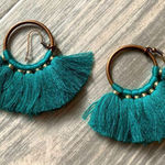 None NEW teal handmade tassel earrings Photo 0