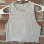 Babaton The Group Crop Top Ribbed Longline Sports Bra Women’s Small Gray Photo 0