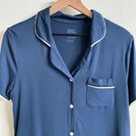 Stars Above Blue Button Front Pajama Sleep Shirt Women's Small NWOT Photo 1