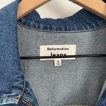 Reformation  12 Loeb Denim Mini Dress 1/4 Zip Up western country festival Photo 3