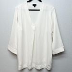 J. Jill Womens Top Cream 3X Business Casual Workwear Career Office Party Elegant Photo 0