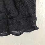 Topshop  Black Lace Fitted Sleeveless Tank Racerback High Neck Mini Dress Photo 5