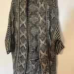 Blu Pepper Knit For You Black and Ivory Cardigan Sweater small Photo 3