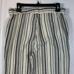 SMKFLWR Stripe Wide Leg Lounge Pants Cream Gray Size Large EUC #VEG Photo 4