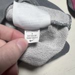 Nike Women Small All Over Pink Swoosh Graphic Crewneck Pullover Grey Photo 3