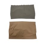 Womens Bralette Lot Of 2‎ Medium Gray Tan Strapless Lace Tube Top Photo 1