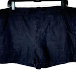 Vince  Shorts Women Large‎ Black Linen Elastic Tie Waist 3 Inch Lightweight Photo 0