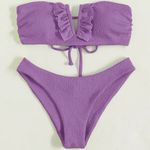 SheIn Lilac Swim Suit Set Photo 2