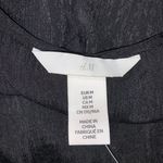 H&M black creped  wrap tie waist semi-sheer midi dress size M Photo 7