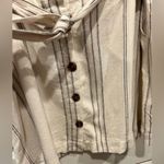 Maurice's Cream and Black Linen Skirt size 12 Photo 5