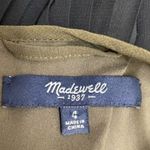 Madewell Shiftpleat Dress Black & Olive Green Accordion Pleated Midi Size 4 | XS Photo 10