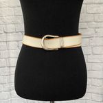 Calvin Klein Jeans women XL genuine leather white belt Photo 0