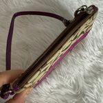 Coach  Burgundy Brown Signature Canvas Wristlet Photo 4