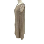 Flax  100% Linen Shift Dress Sleeveless Relaxed Fit Beige Tan Size‎ XS Photo 6