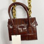 ZARA NEW ANIMAL PRINT MINI CROSSBODY BAG BROWN WITH HANDLES AND CHAIN STRAP Photo 6