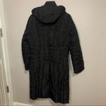 Calvin Klein  black long midi hooded puffer coat women's size XS Photo 2