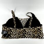 Torrid Wireless XO Triangle Bikini Top Cheetah Crisscross Cream Black 2 NWT Photo 5