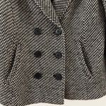 Loft Ann Taylor  herringbone double breasted short wool blend peacoat Sz MP Photo 3