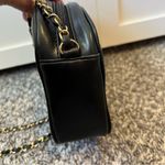 Daniella Bag Vintage Black Vegan Leather Quilted Crossbody Chain Purse Black Photo 5