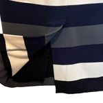 Max Mara Striped Knee Length Straight Pencil Skirt Blue Cream Size XS Photo 3