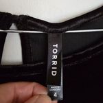 Torrid  Full Length Crushed Velvet Short Sleeve Catsuit Black Photo 4