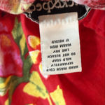 Peck & Peck NWT ST BARTHS Red Floral Butterfly Pants 100% Linen Size Large W 16” I 30” Photo 6