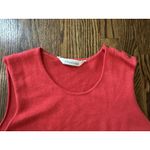Oscar de la Renta Sleeveless Sweater Tank Red Large Cashmere Feel Missing Tag Photo 3