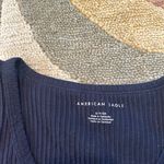 American Eagle Outfitters Black Ribbed Basic Classic Crop Tank Top Shirt Small Photo 1