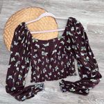 Urban Outfitters  butterfly print smocked balloon sleeve‎ blouse Photo 7