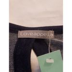 Loveappella Womens Size XS Blue Blouse Top Nerbi Lace Sleeve Keyhole Back Knit Photo 6