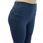Jockey Activewear Leggings Slit Crop Flare Athletic Yoga Pants Womens Small Blue Photo 4
