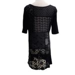 Johnny Was  4 Love & Liberty Small Top Blouse Embroidered Black Boho Short Sleeve Photo 2