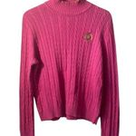 Ralph Lauren  vintage pink 100% cotton cable knit ribbed sweater Preppy Size L Photo 0