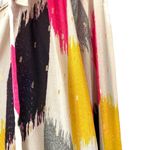 Vilagallo Velma Top Rainbow Brushstroke Gold Metallic Blouse NWTS size 44 US 12 Tan Photo 4