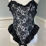 Victoria's Secret Vintage Gold Label Satin & Lace Teddy Bodysuit XS/S Photo 4