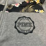 PINK - Victoria's Secret PINK Victoria’s Secret Grey Floral Pull Over Sweater; Medium Photo 1
