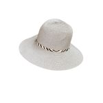 Anthropologie Hat Attack Rancher Fedora Straw Hat Gray One Size Photo 2