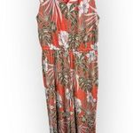 Chico's Womens size 0 US 4 Small Hawaiian Floral Print Wide Leg Jumpsuit Stretch Photo 0