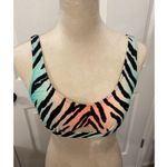 Sugar Beach Zebra Cut Out Pastel Bralette Bikini Top, M Size M Photo 1