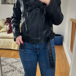 Elodie  Leather Jacket Black Faux Moto Photo 0