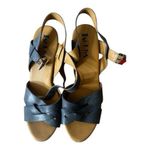 Korks Bagley Platform Cool Grey Leather Studded Chunky Heeled Strappy Sandals 8M Gray Size 8 Photo 7