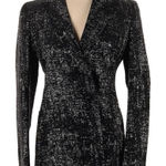 Akris  Womens Black Gold Silver Blazer Jacket Size Photo 0