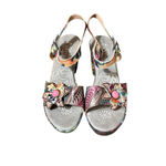 Spring Step L'Artiste by  Leilanie Sandals Womens 38 US 7.5–8 Floral Leather Heel Photo 8