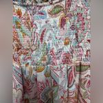 MELLODAY tie vneck 3/4 ruffle sleeve paisley print top Photo 4