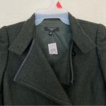 Ann Taylor Moto Jacket Blazer Wool Faux Leather Trim Size 4 Petites Photo 4