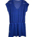 Calvin Klein  Mesh Stripe Tunic Swim Drawstring‎ Pockets Cover-Up Size Photo 9