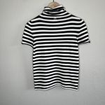 Twinset Milano Black White Knit turtleneck with logo button Small Photo 8