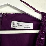 Mac Duggal  Sequin Long Sleeve Faux Wrap Gown in Purple Size US 2 Photo 4