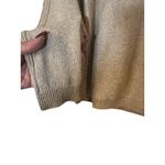 Mango Gold Metallic Long Sleeve Boat Neck Cotton Blend Blouse Women Sz S Photo 4