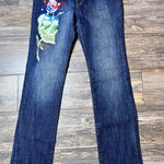 Ed Hardy Vintage  Jeans SZ 27 Rhinestone‎ Skull Rose Embellished Denim Grunge Y2K Photo 0